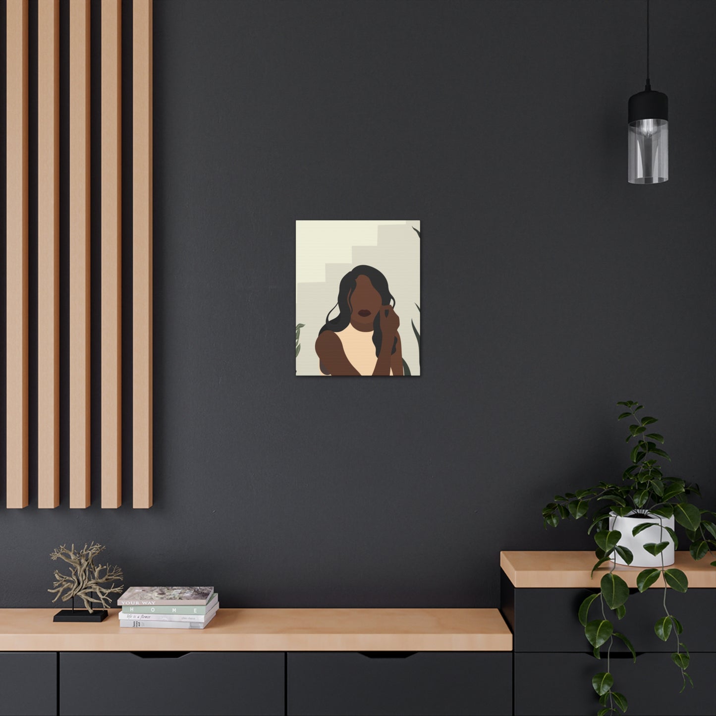 African American Royalty Wall Art | 16"x20" Canvas Celebrating Black Women's Majesty