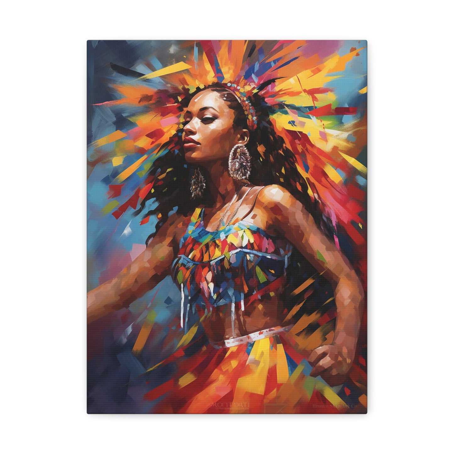 Rhythm's Embrace - Trinidad Carnival Dance Art Print