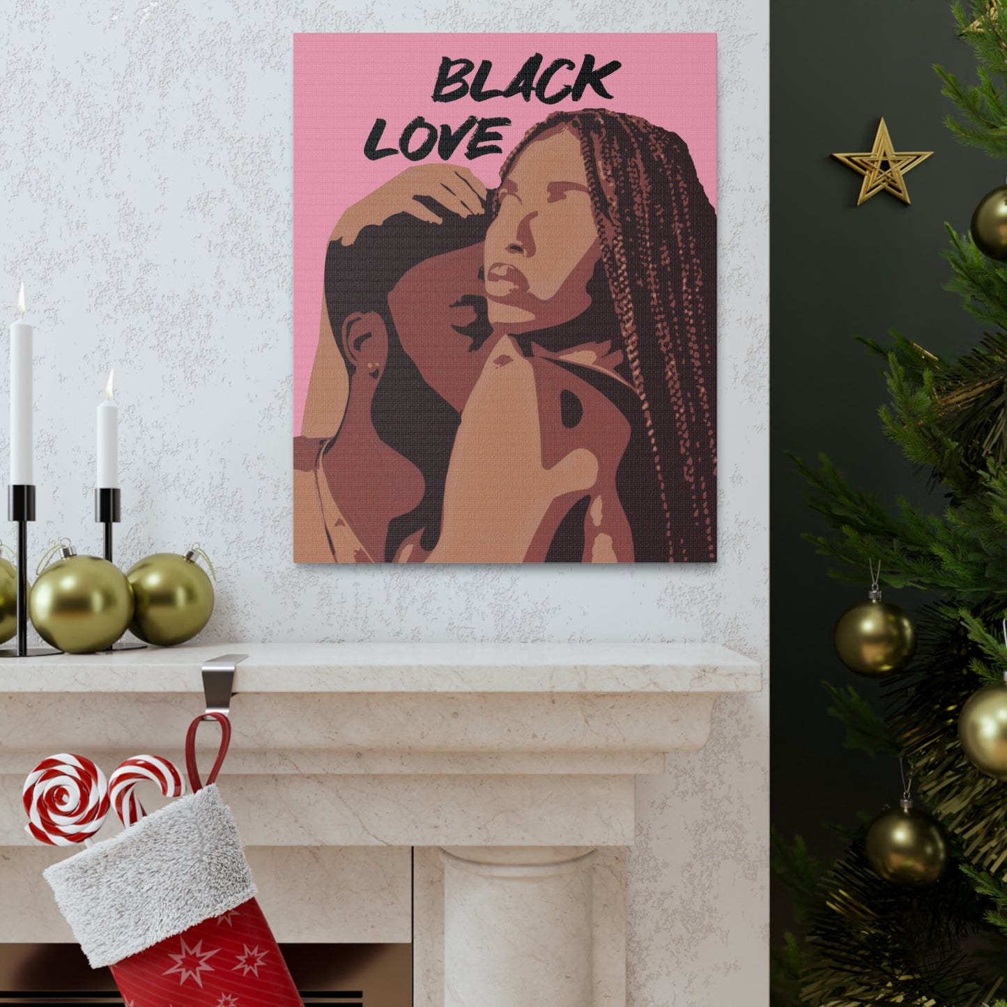 Unbroken Bonds - Stunning Black Love Canvas Wall Art