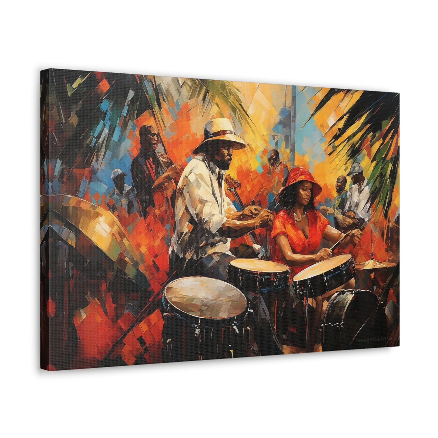 Melodic Steel - Trinidad Steel Pan Carnival Art Print