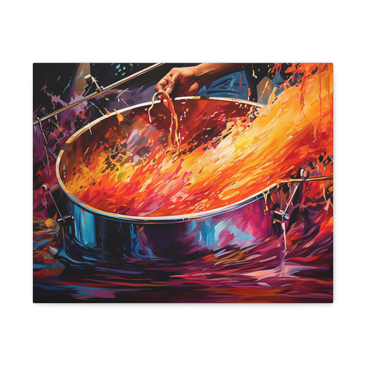 Pan Rhythms - Vibrant Caribbean Festival Mosaic Canvas