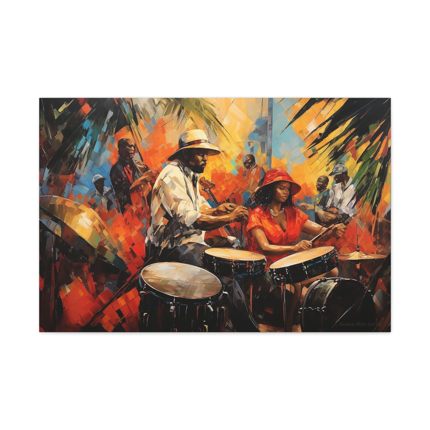 Melodic Steel - Trinidad Steel Pan Carnival Art Print