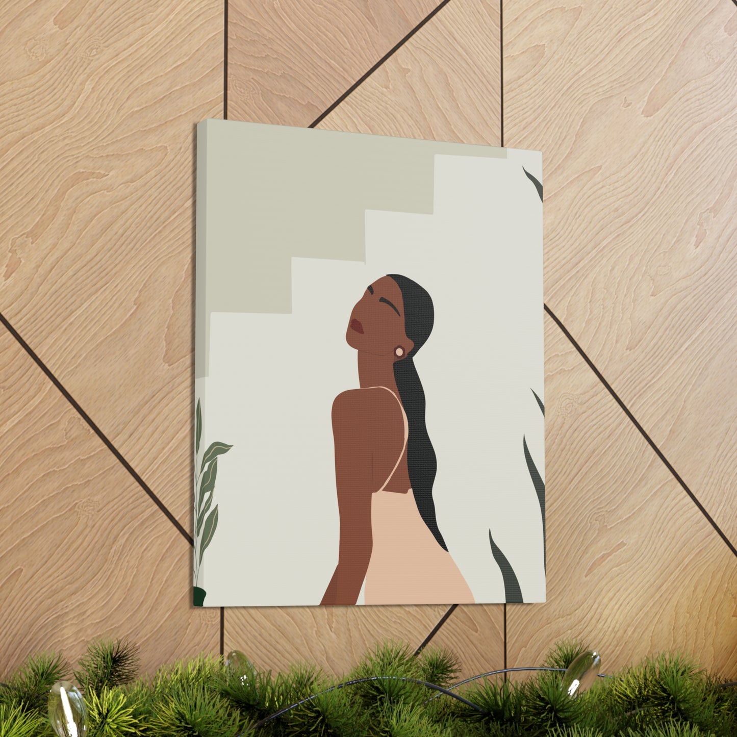 Melanin Poppin' Magic - Regal Afrocentric Elegance Canvas Art