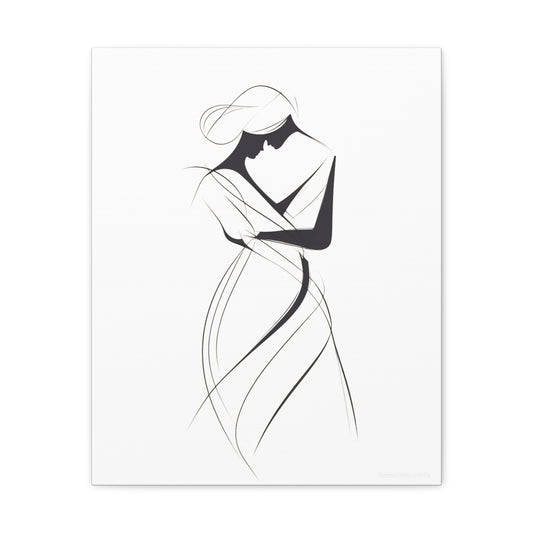 Interwoven Souls - Fluid Affection Artwork Canvas Wall Art