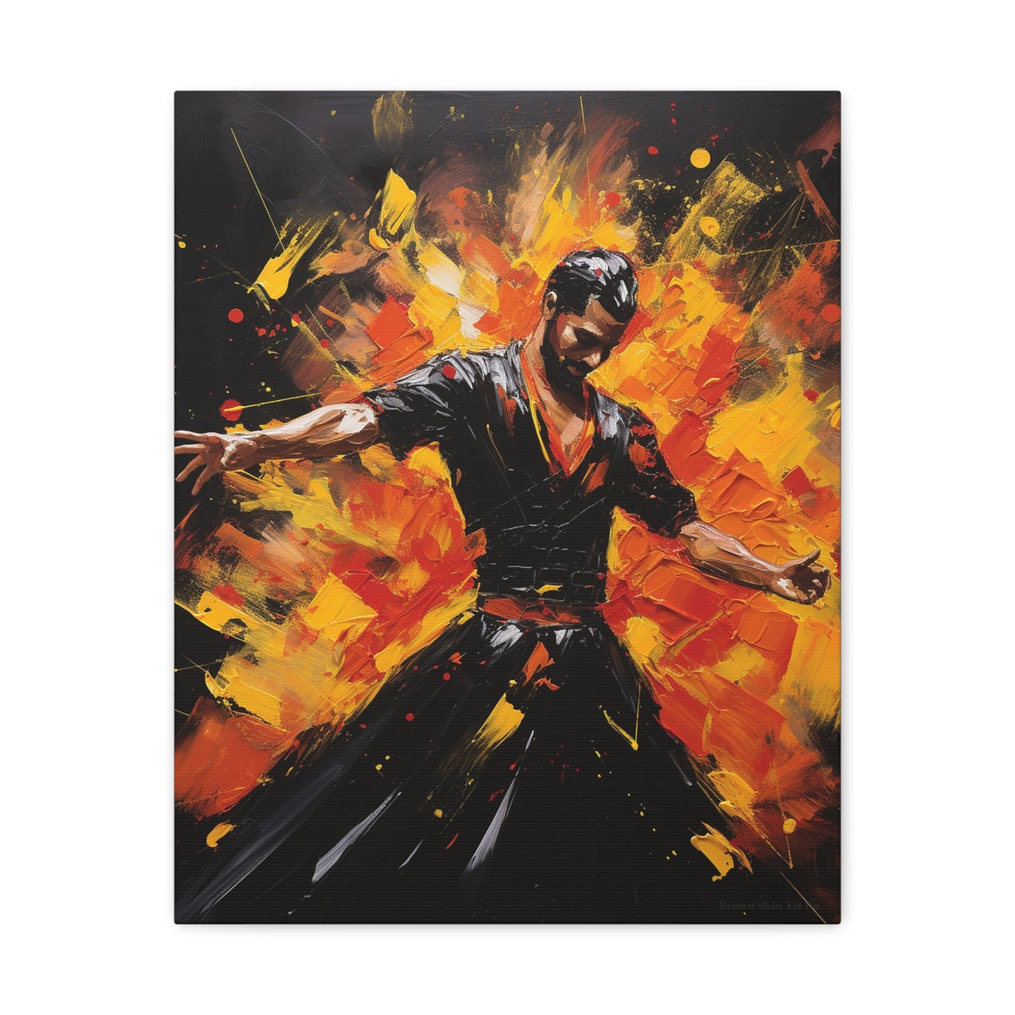 Javier - Fiery Flamenco Elegance Canvas Wall Art