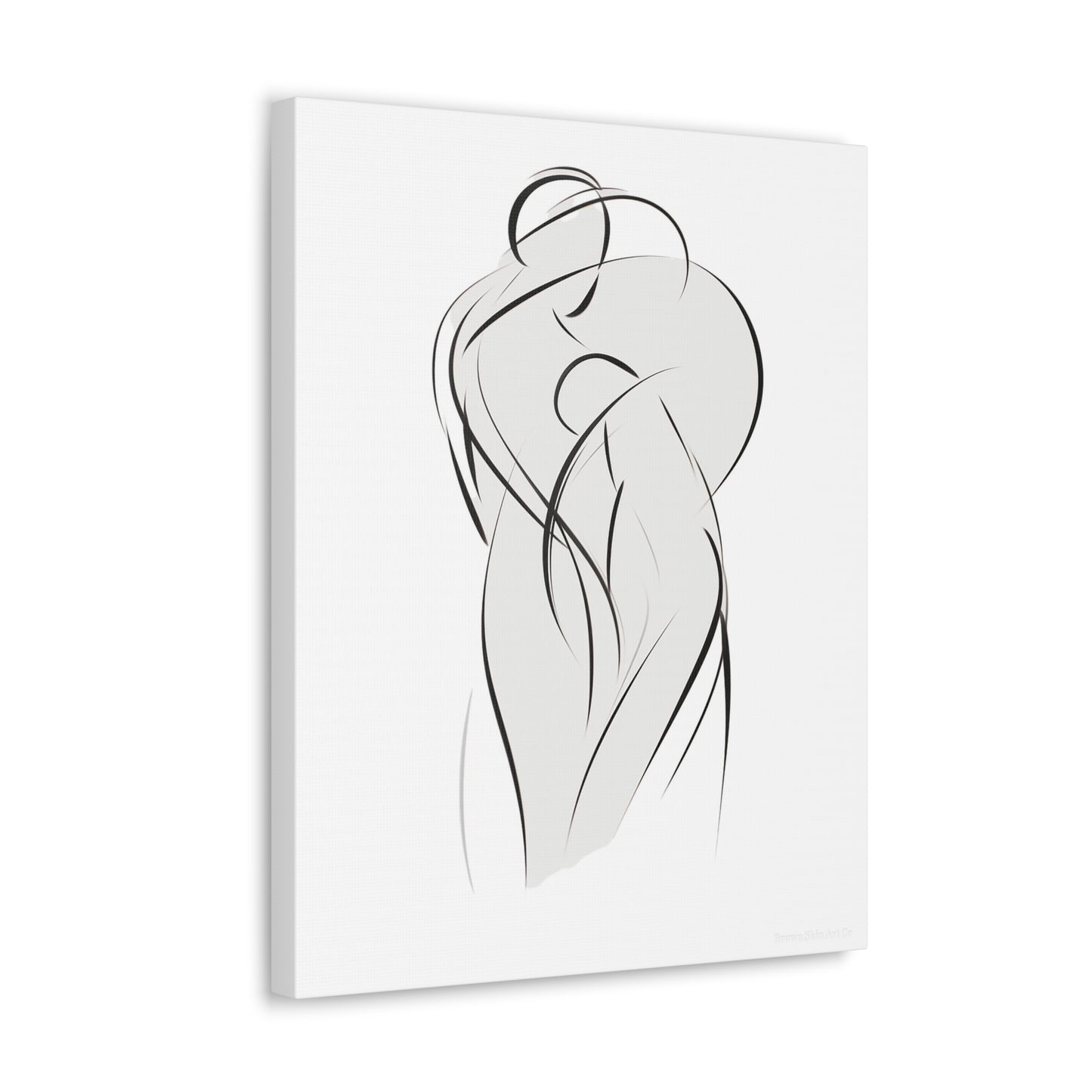 Dance of Lines - Dynamic Line Art for Romantic Home Decor