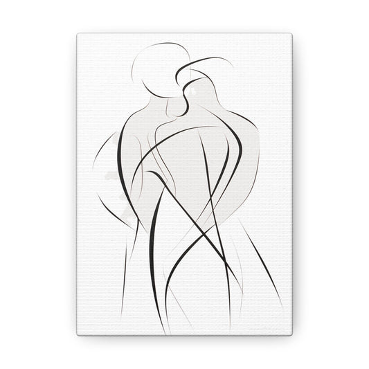 Canvas of Closeness - Seamless Line Art for Romantic Home Decor