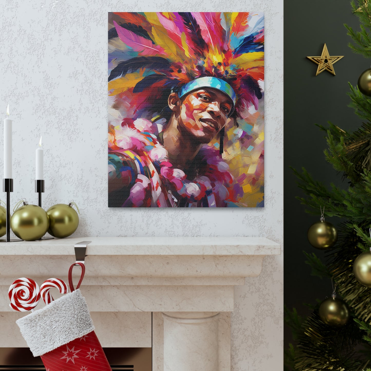 Rhythm in Motion - Carnival Masquerade Revelry Canvas Art