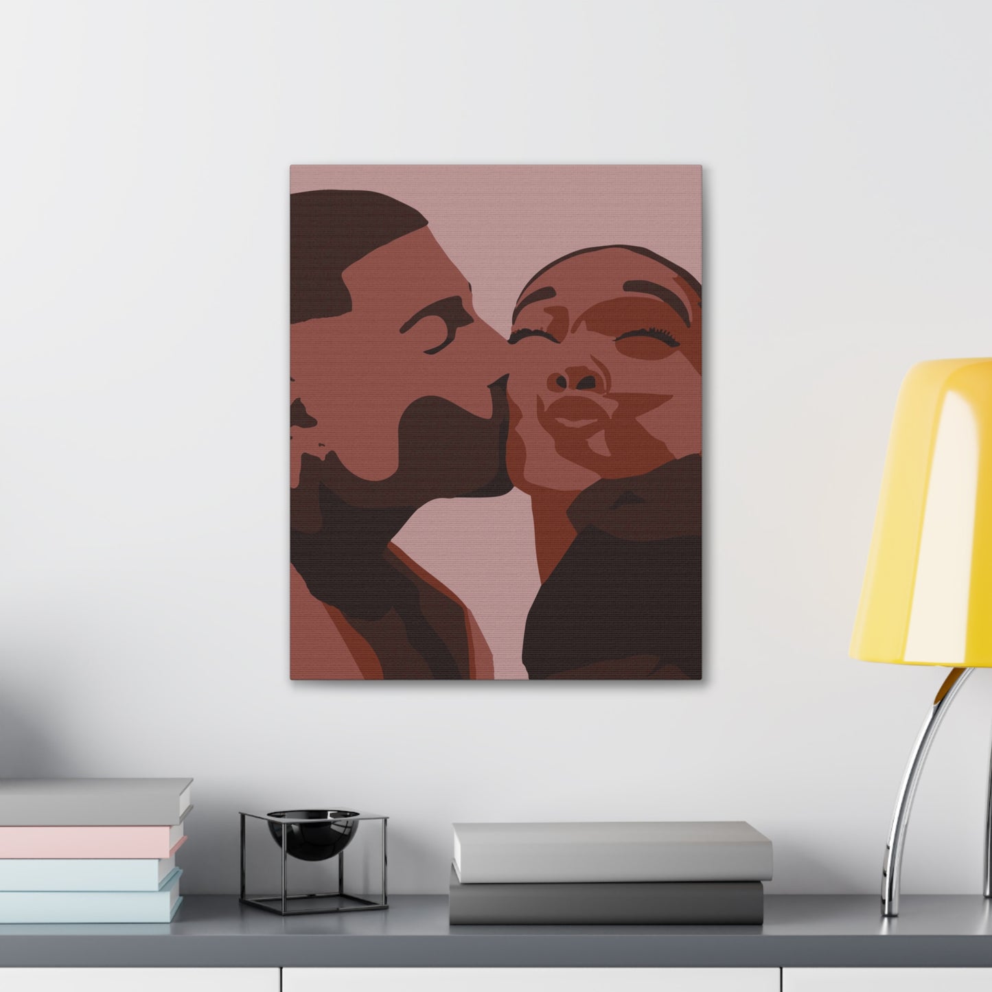 Love's Harmony - Stunning Black Love Canvas Art for Elegant Spaces