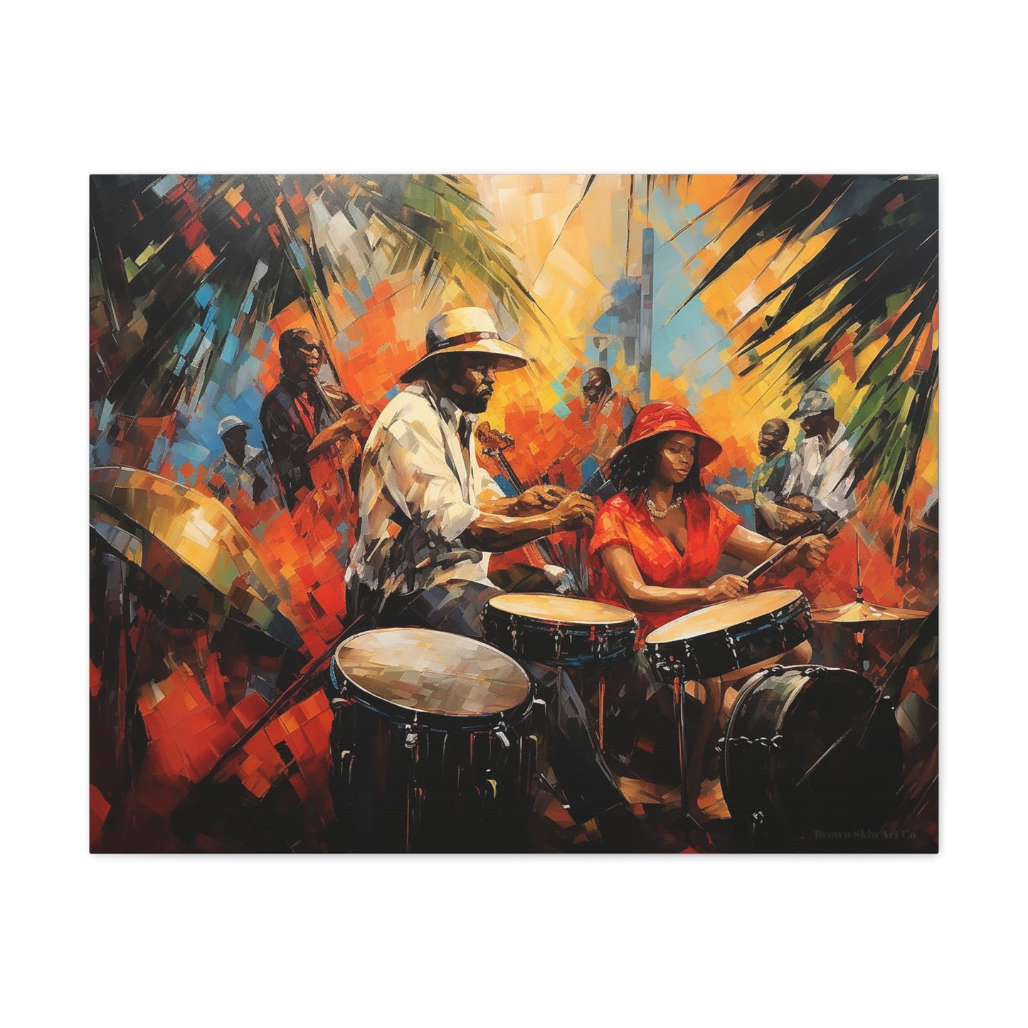 Melodic Steel - Trinidad Steel Pan Carnival Art Print