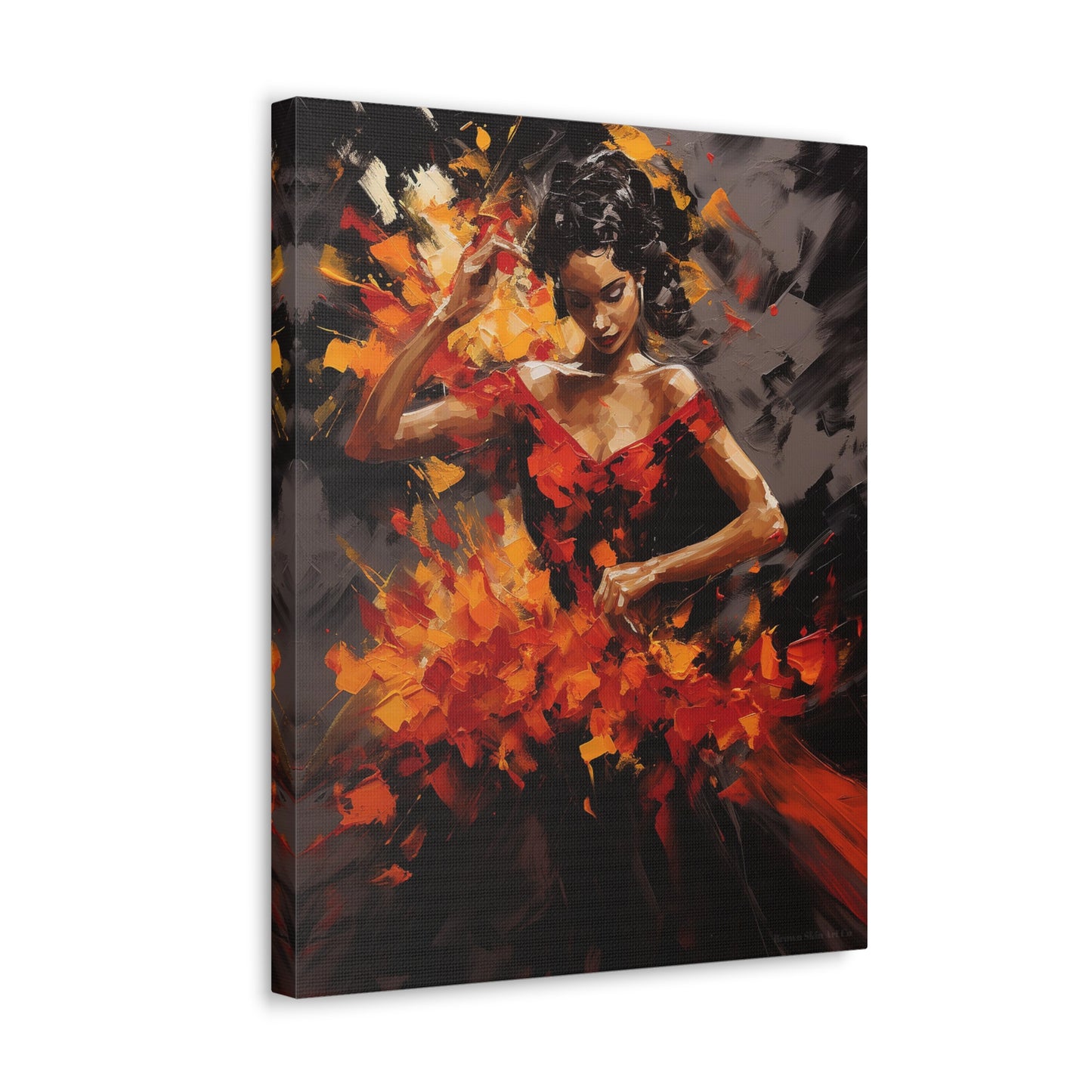 Gabriela - Rhythmic Flamenco Passion Canvas Wall Art