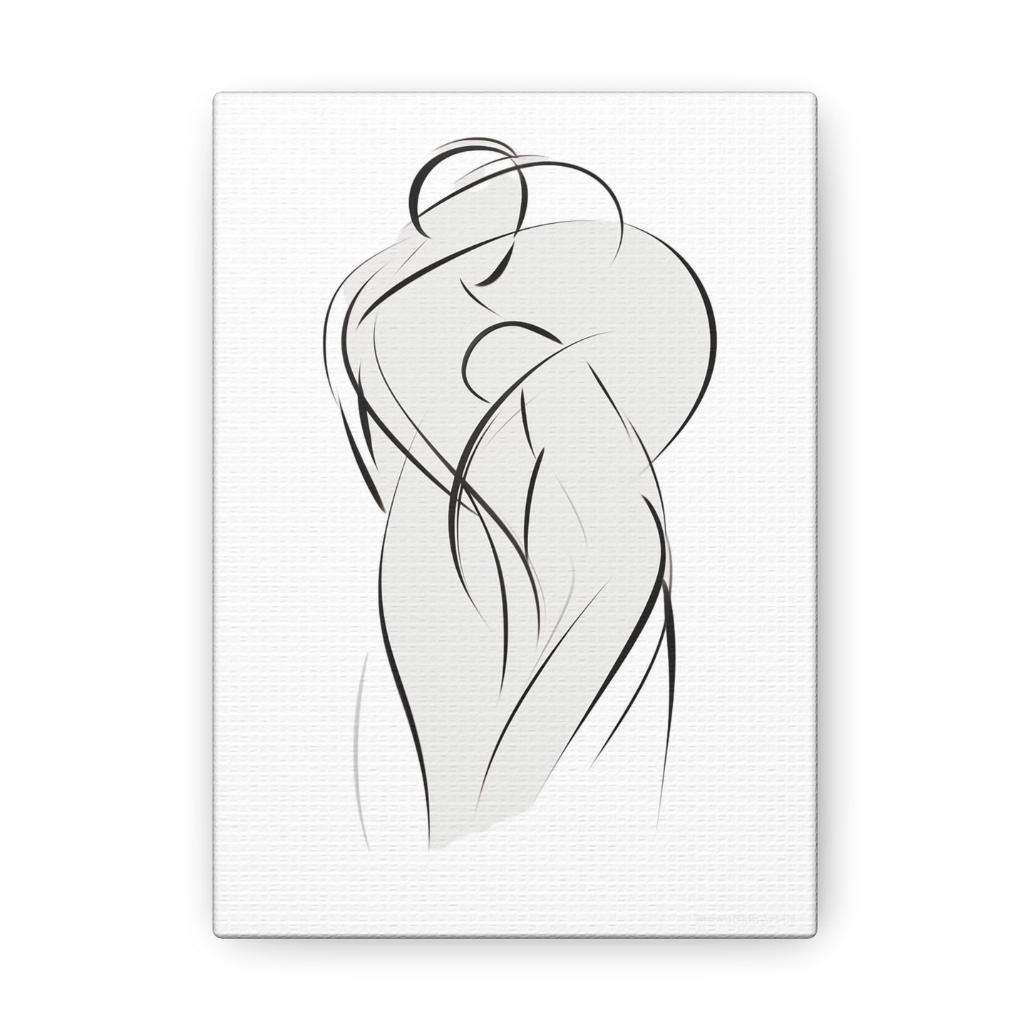 Dance of Lines - Dynamic Line Art for Romantic Home Decor