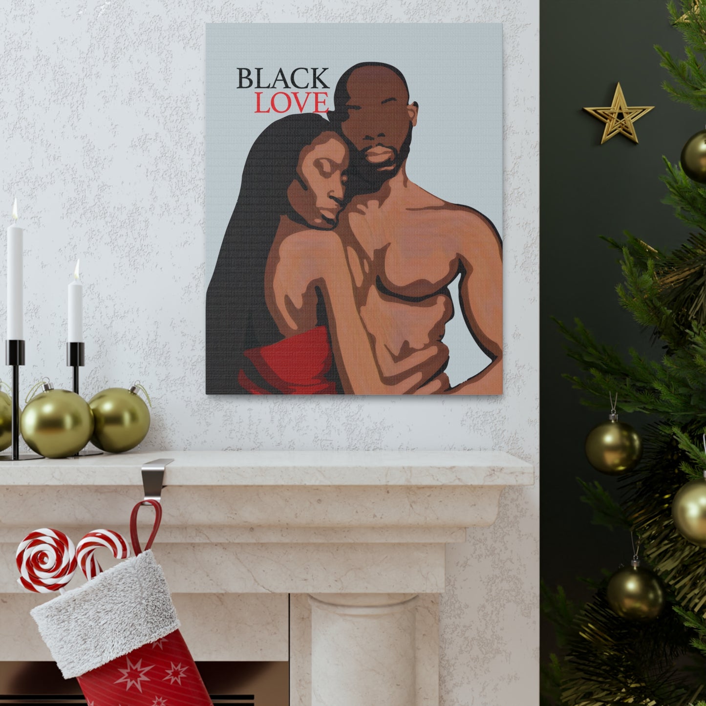 Journey of Love - Inspiring Black Couple Canvas Art for Your Space