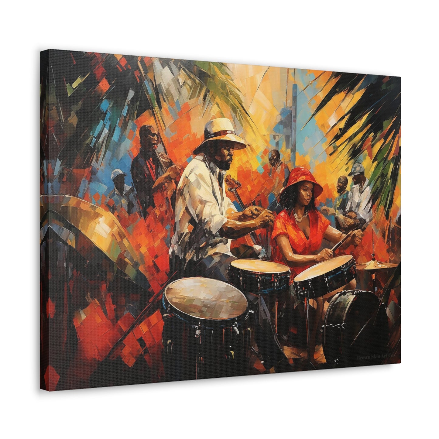 Melodic Steel - Trinidad Steel Pan Carnival Art Print