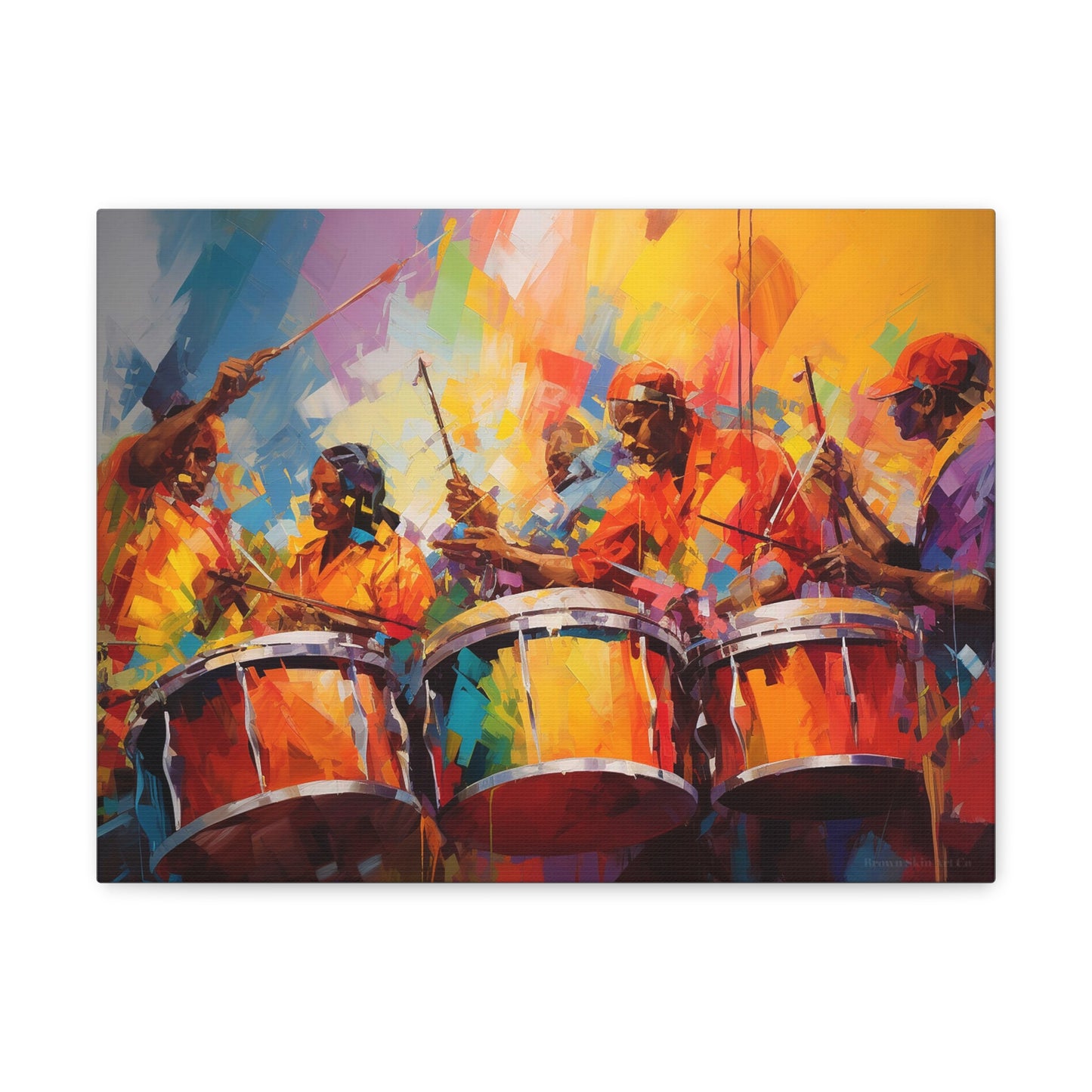 Steel Symphony - Vibrant Steel Pan Art for Caribbean-Inspired Home Decor