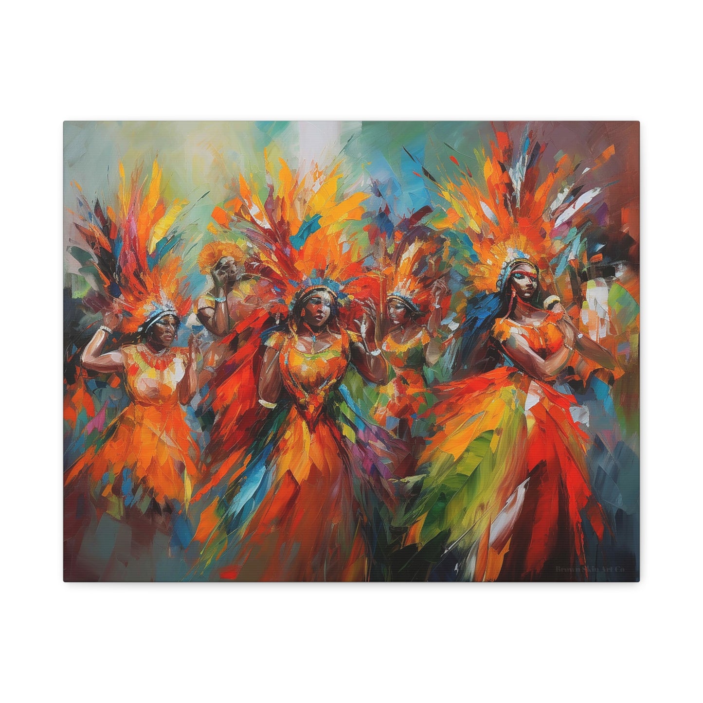 Carnival Collage - Tropical Carnival Collage Canvas Art