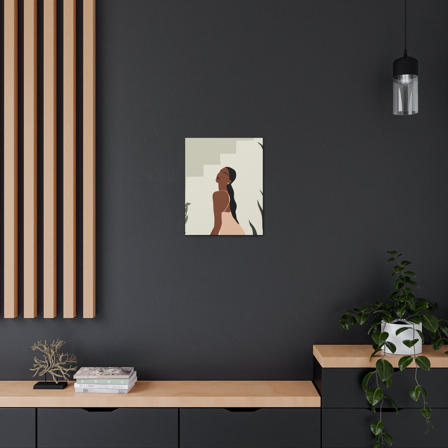 Melanin Poppin' Magic - Regal Afrocentric Elegance Canvas Art