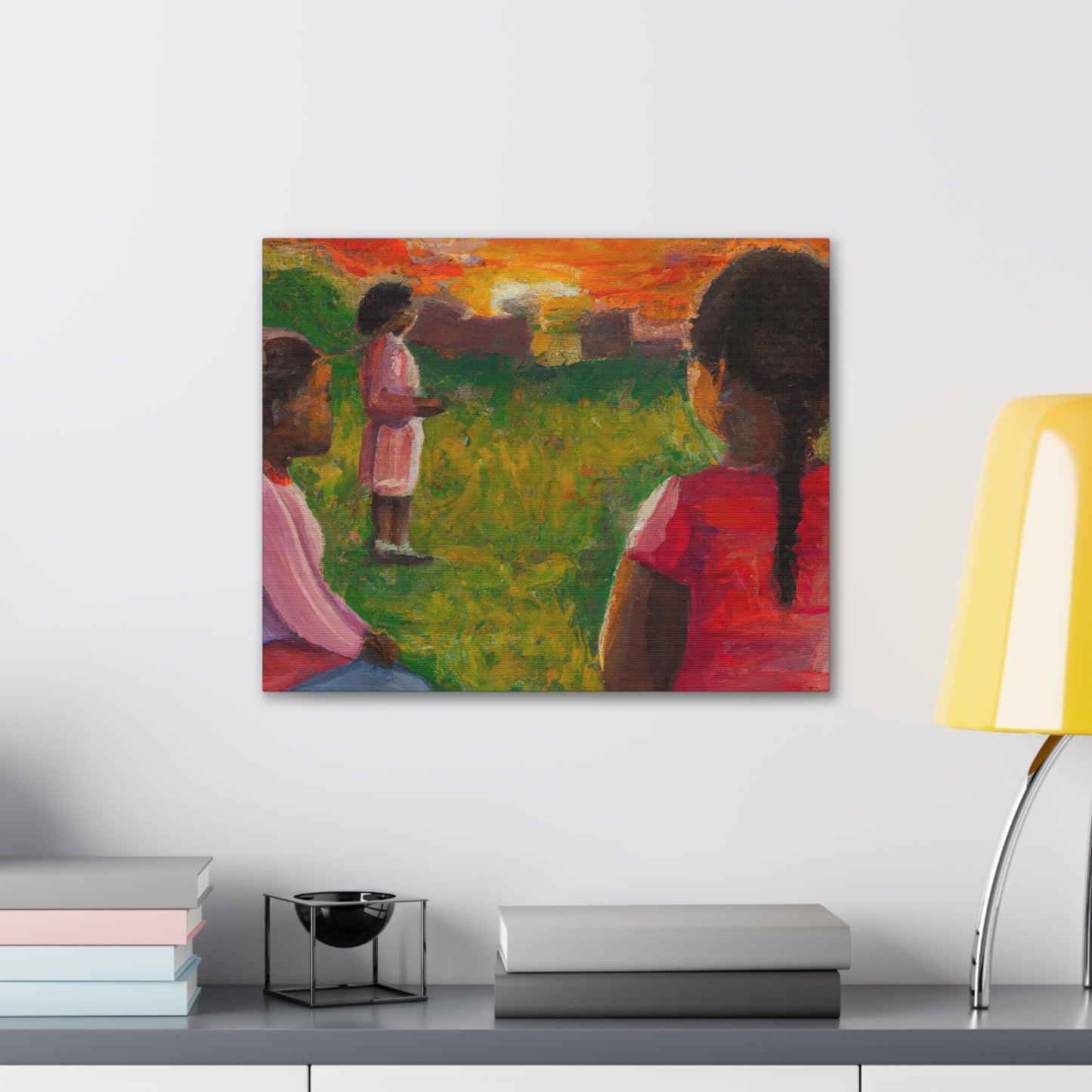 Three Black Girls - Cultural Unity Canvas Wall Art