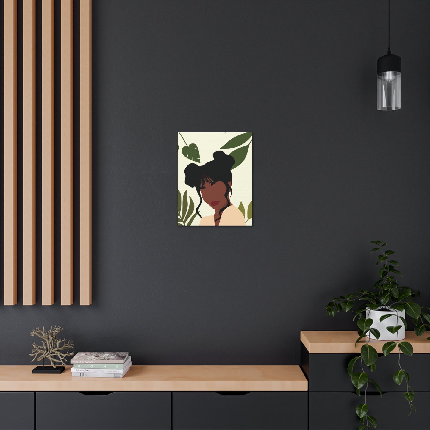 Unapologetically Black and Beautiful - Afrocentric Minimalist Elegance Canvas Art