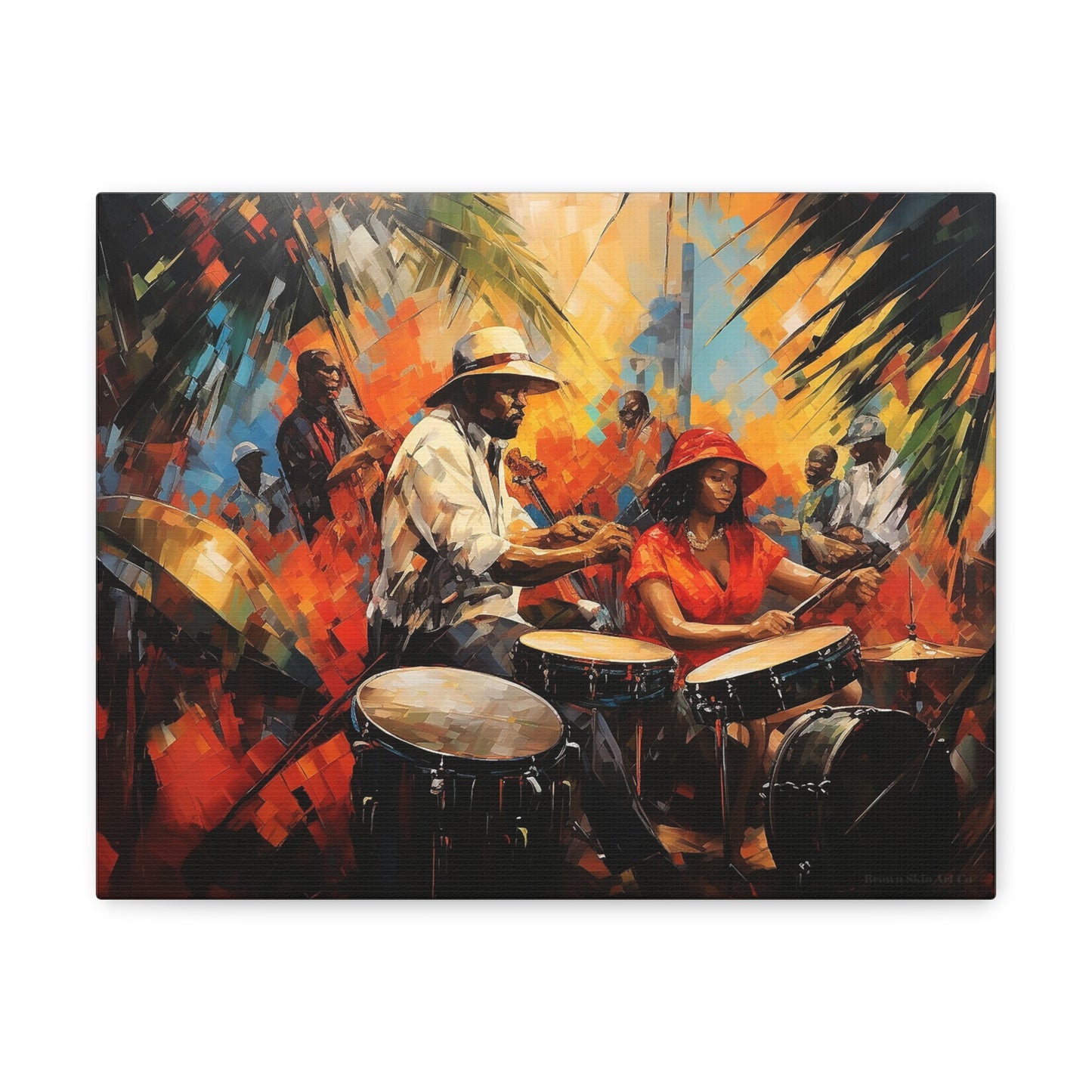 Melodic Steel - Trinidad Steel Pan Carnival Art Print