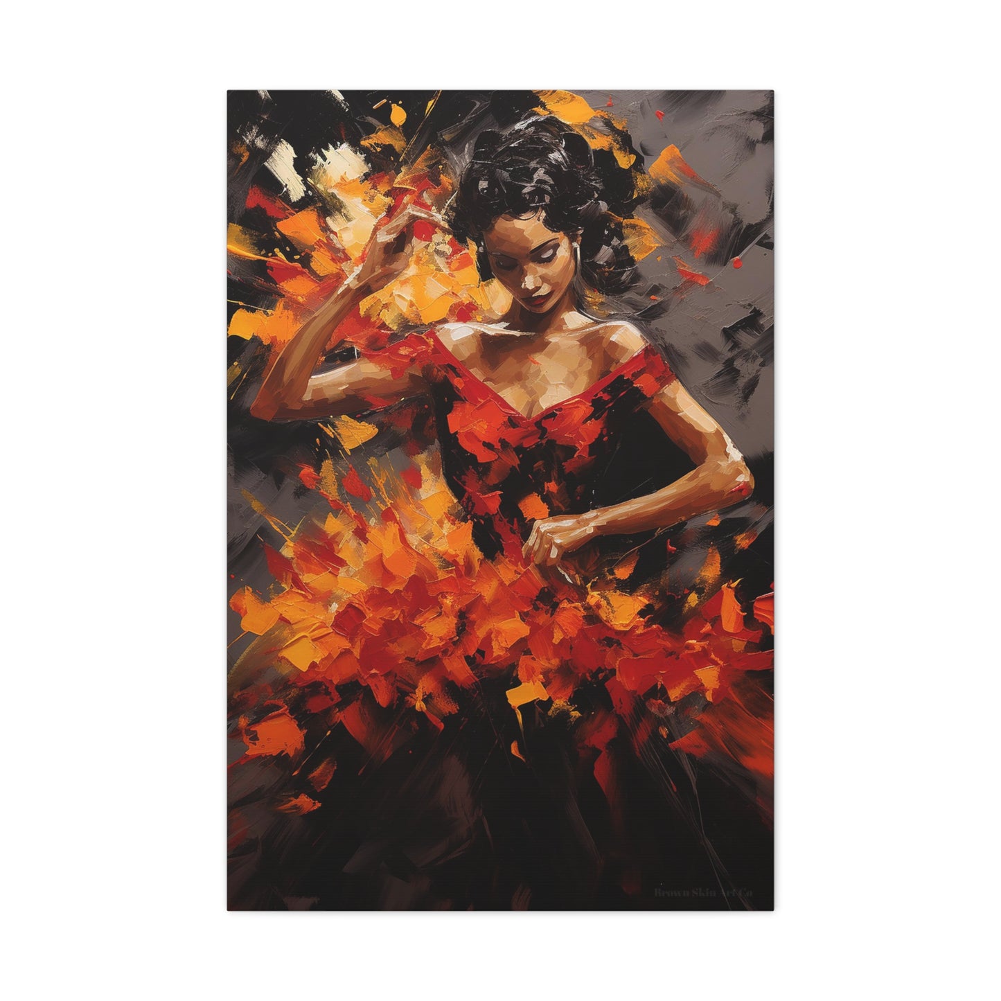 Gabriela - Dynamic Flamenco Dancer Art Print