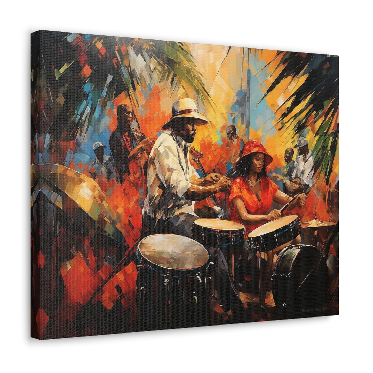 Melodic Steel - Trinidad Steel Pan Carnival Art Print