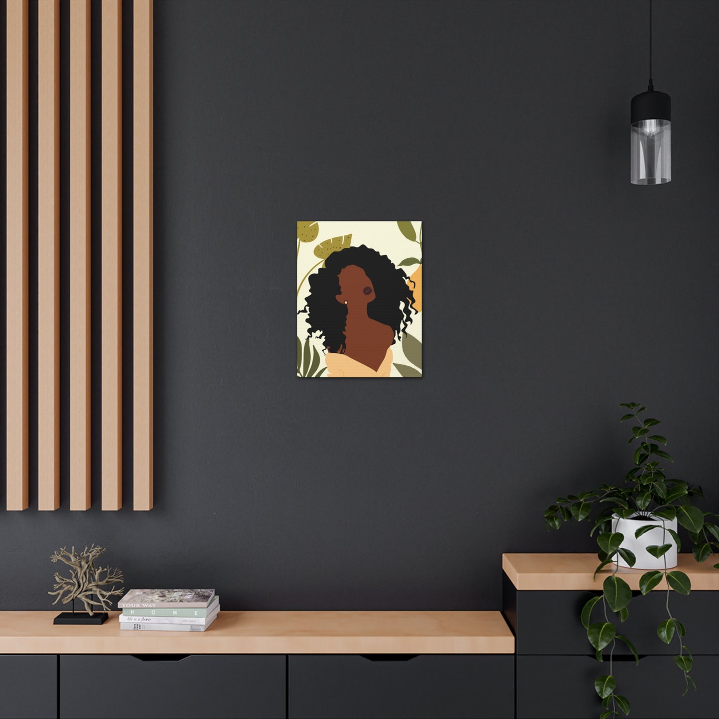 Celebrate Black Girl Magic - Bold Afrocentric Beauty Canvas Art