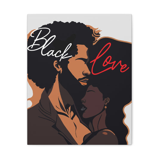 Love in Every Shade - Vibrant Black Love Canvas Wall Art