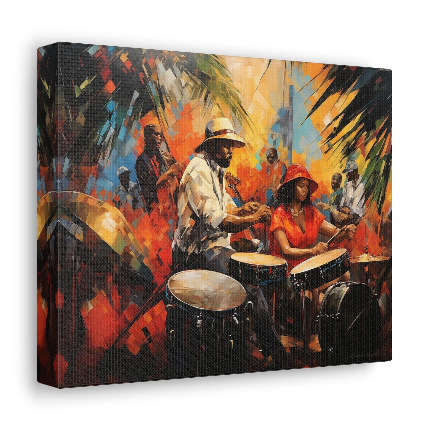 Melodic Steel - Trinidad Steel Pan Carnival Art Print