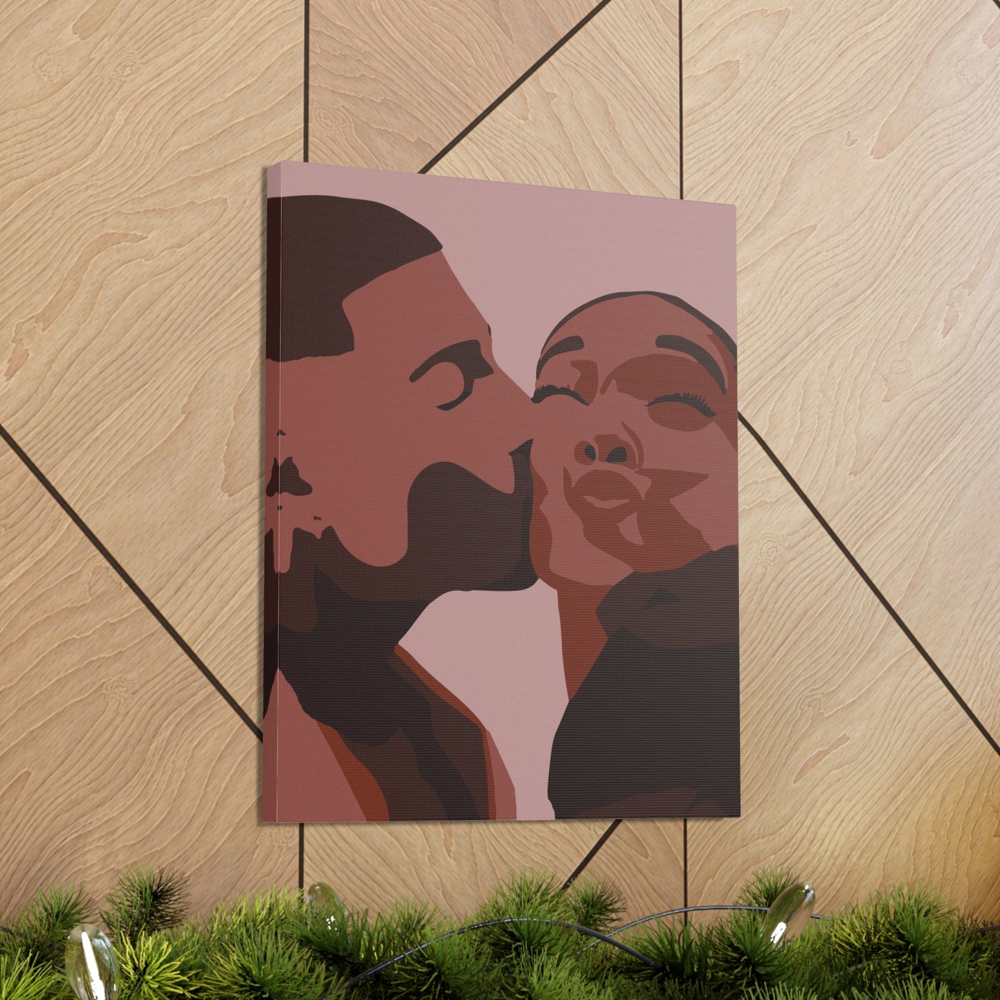 Love's Harmony - Stunning Black Love Canvas Art for Elegant Spaces