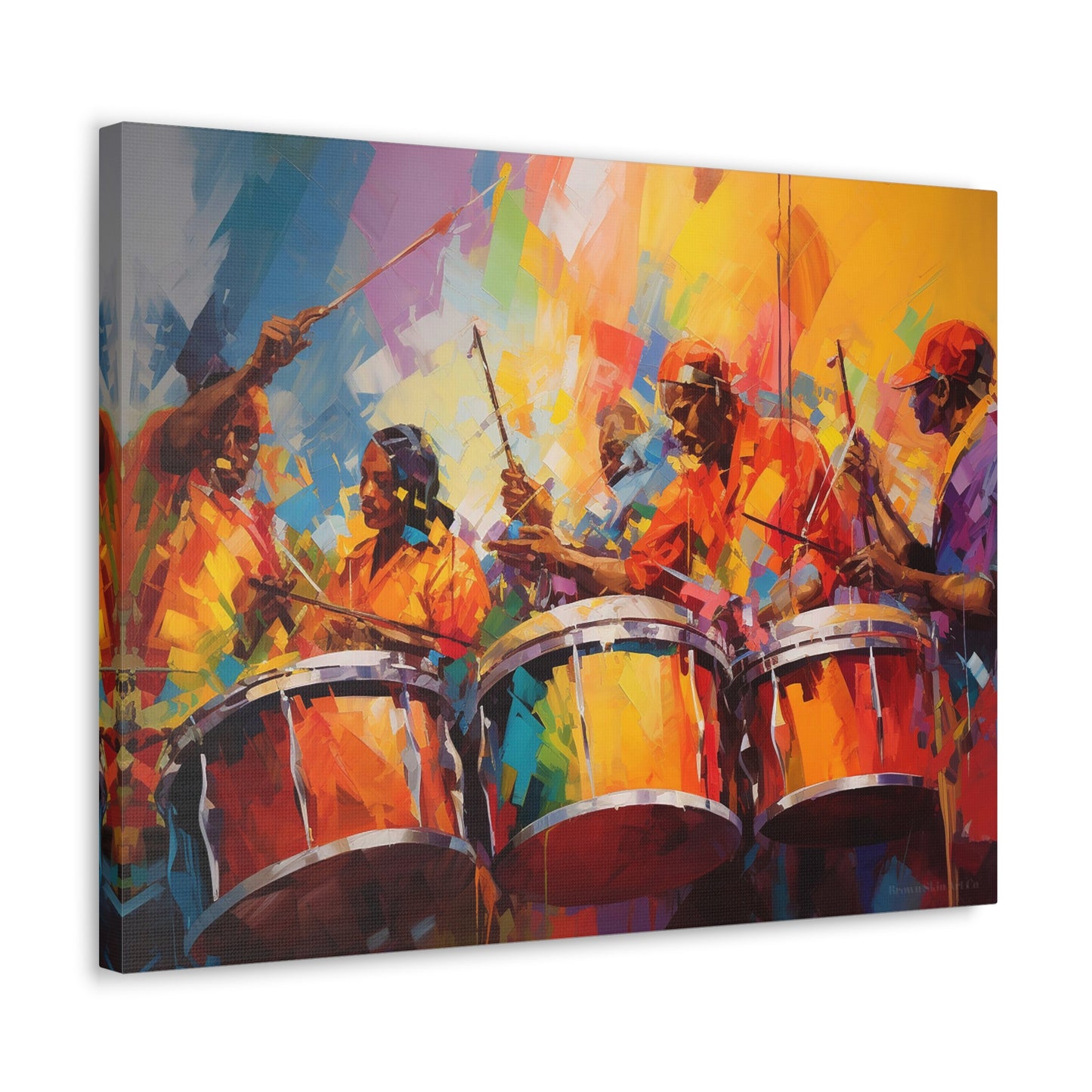 Steel Symphony - Vibrant Steel Pan Art for Caribbean-Inspired Home Decor