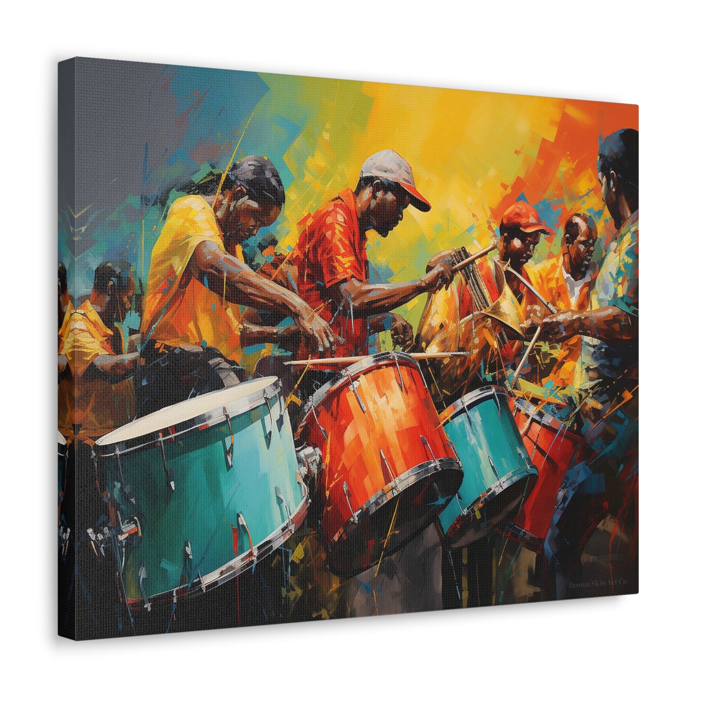 Echoes of Pan - Steelpan Symphony Artwork Canvas