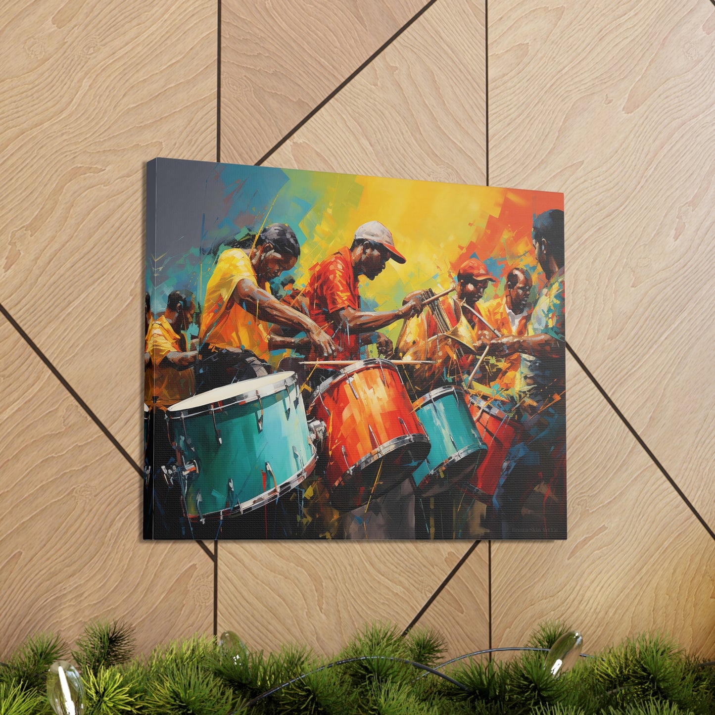 Echoes of Pan - Steelpan Symphony Artwork Canvas