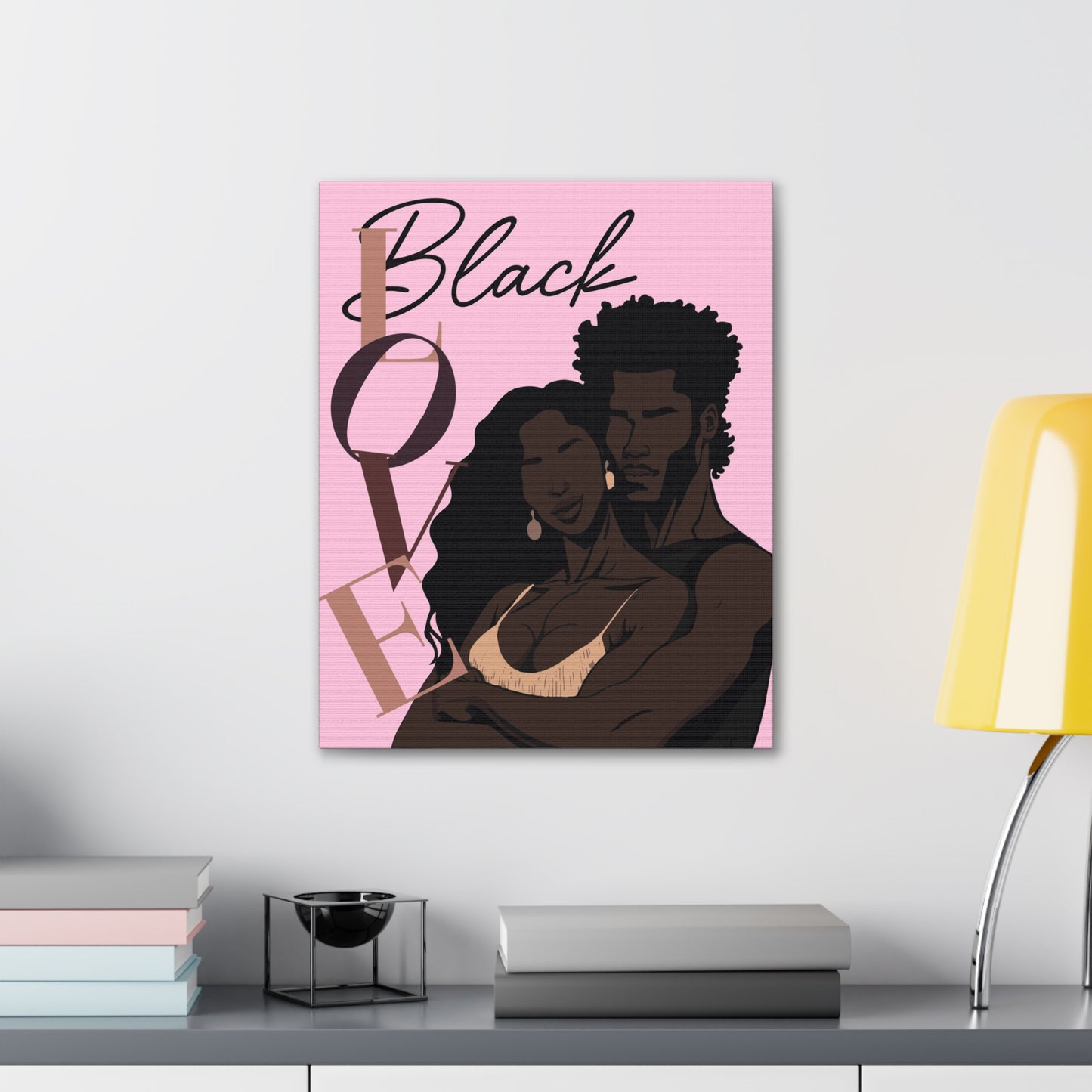 Soulful Connection - Beautiful Black Love Wall Art for Living Spaces