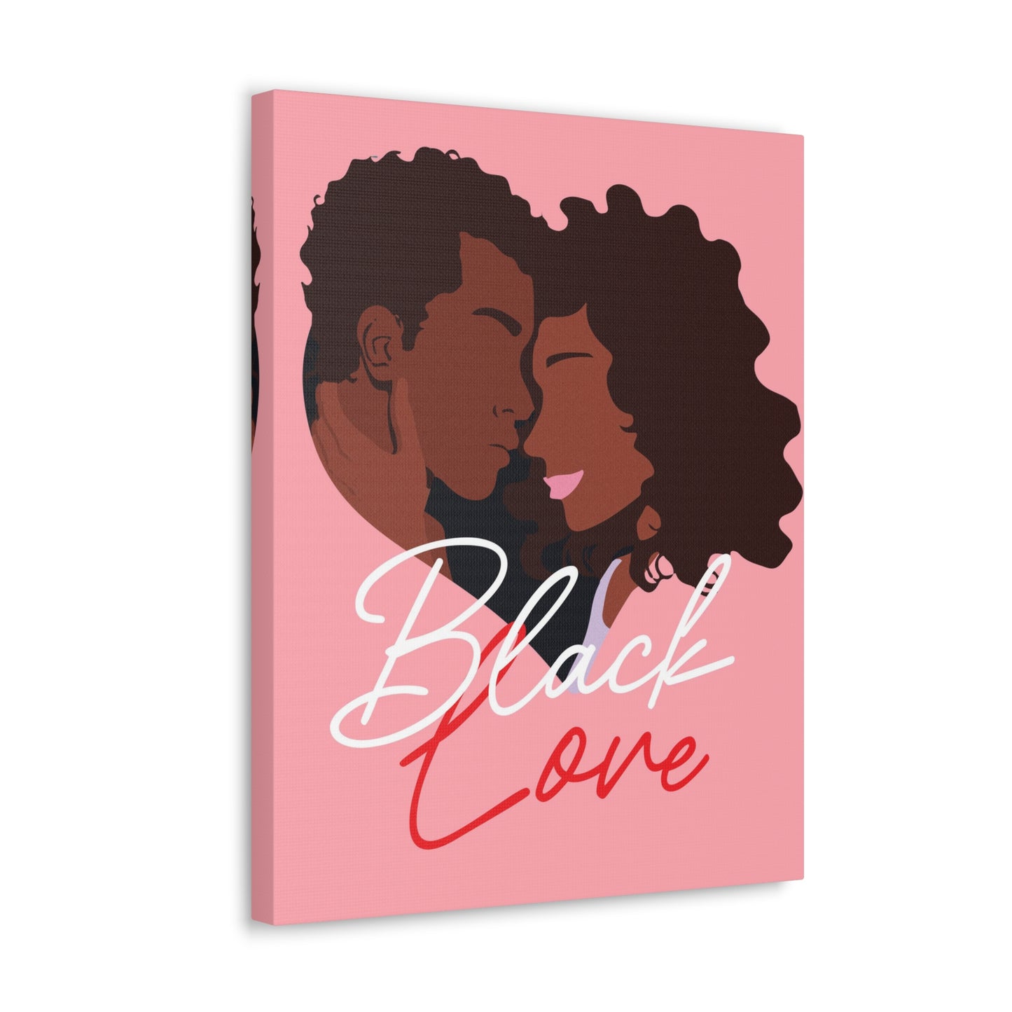 Kiss of a Lifetime Wall Art | 16"x20" Afrocentric Black Love Canvas Print