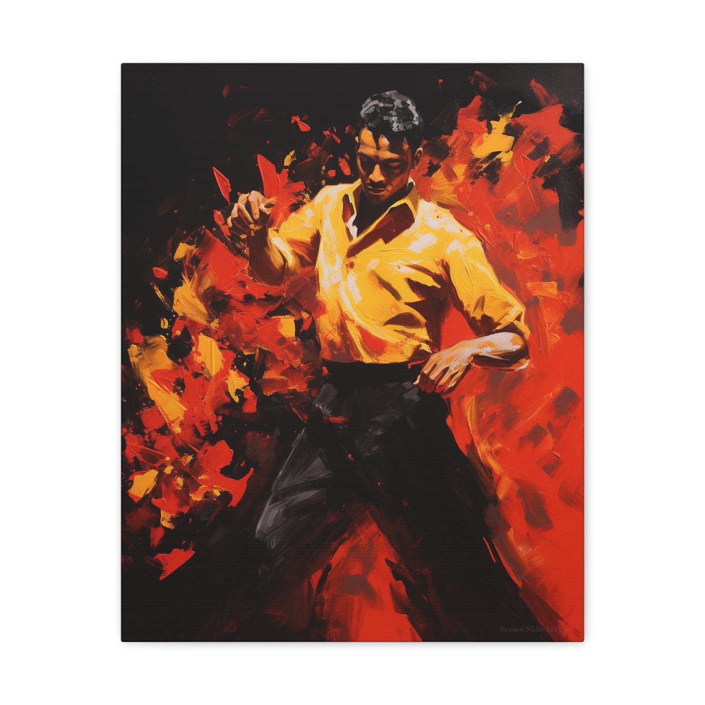 Carlos - Fiery Choreography Flamenco Canvas Wall Art