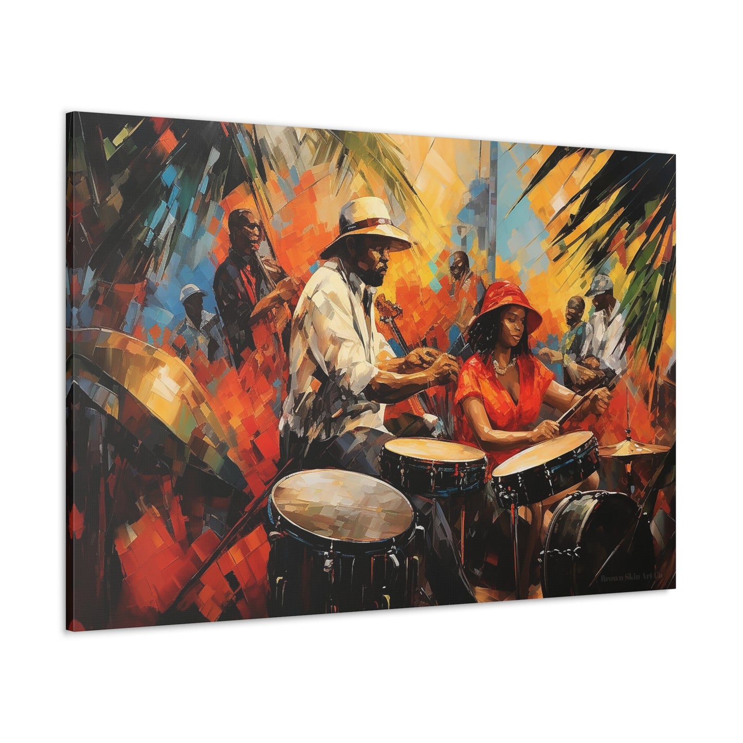 Melodic Steel - Trinidad Steel Pan Carnival Art Print