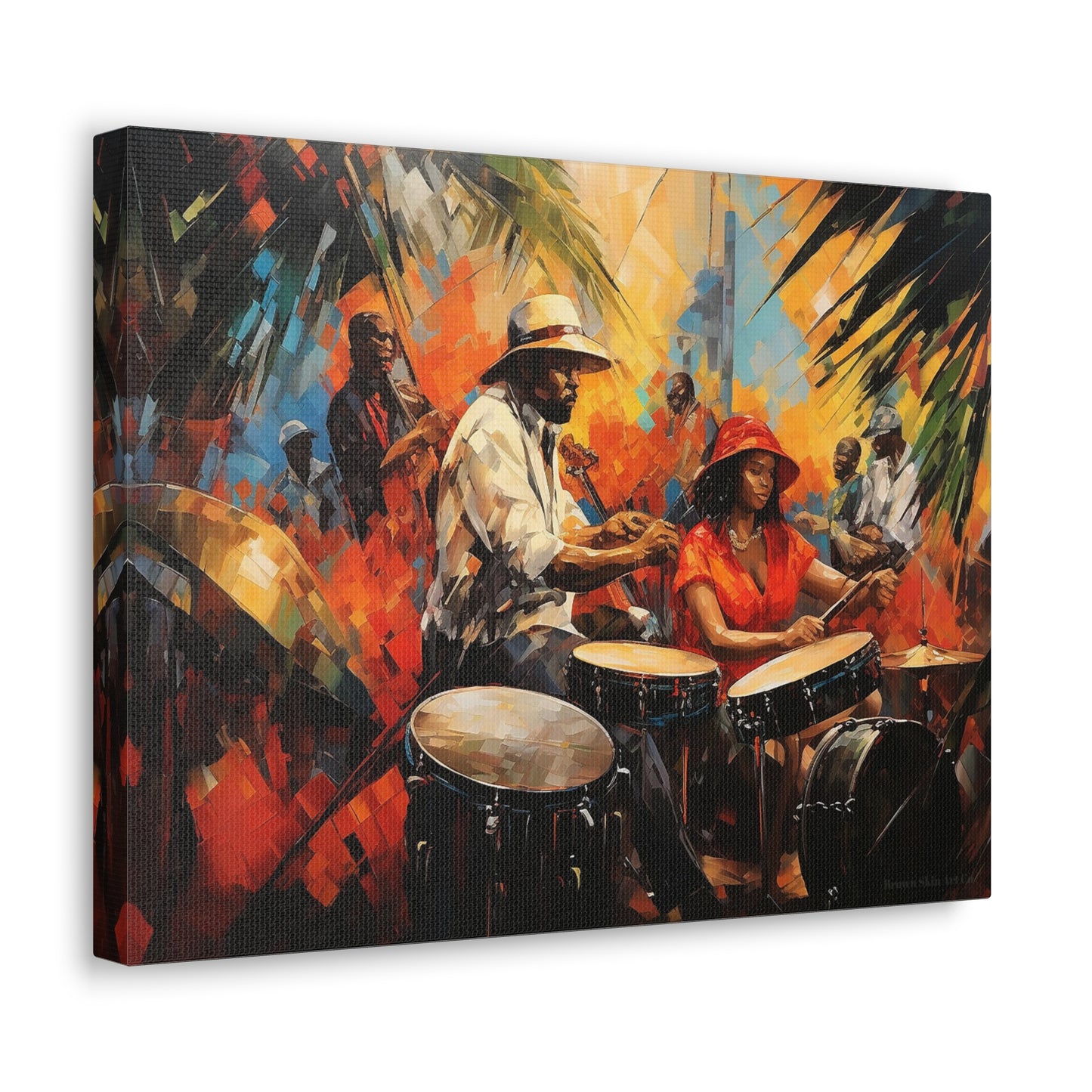 Melodic Steel - Trinidad Steel Pan Carnival Art Print