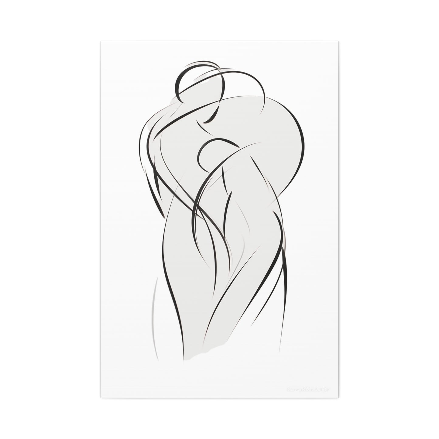 Dance of Lines - Dynamic Line Art for Romantic Home Decor