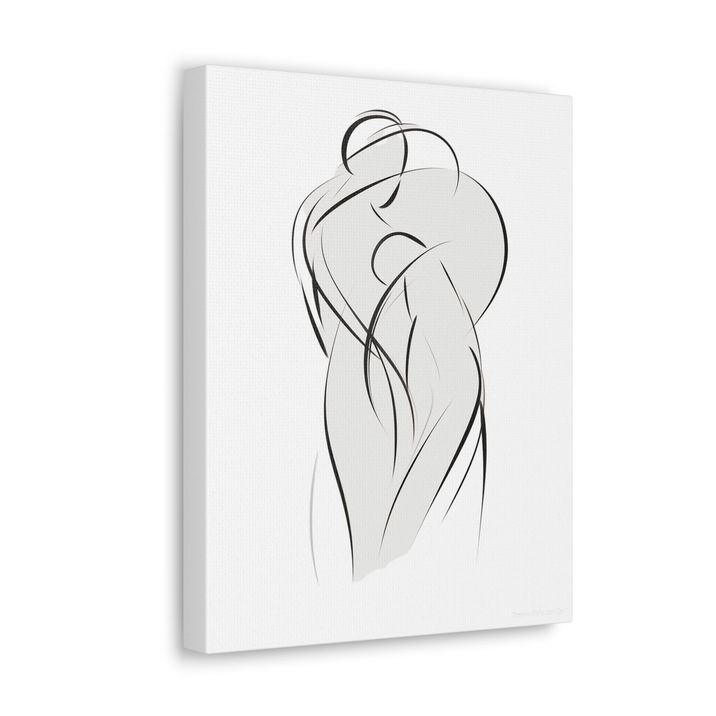 Dance of Lines - Dynamic Line Art for Romantic Home Decor