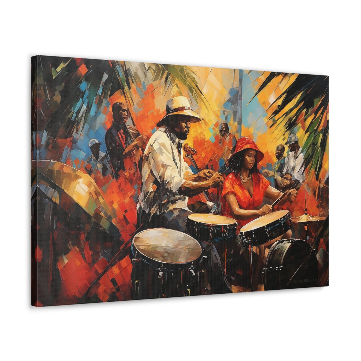 Melodic Steel - Trinidad Steel Pan Carnival Art Print