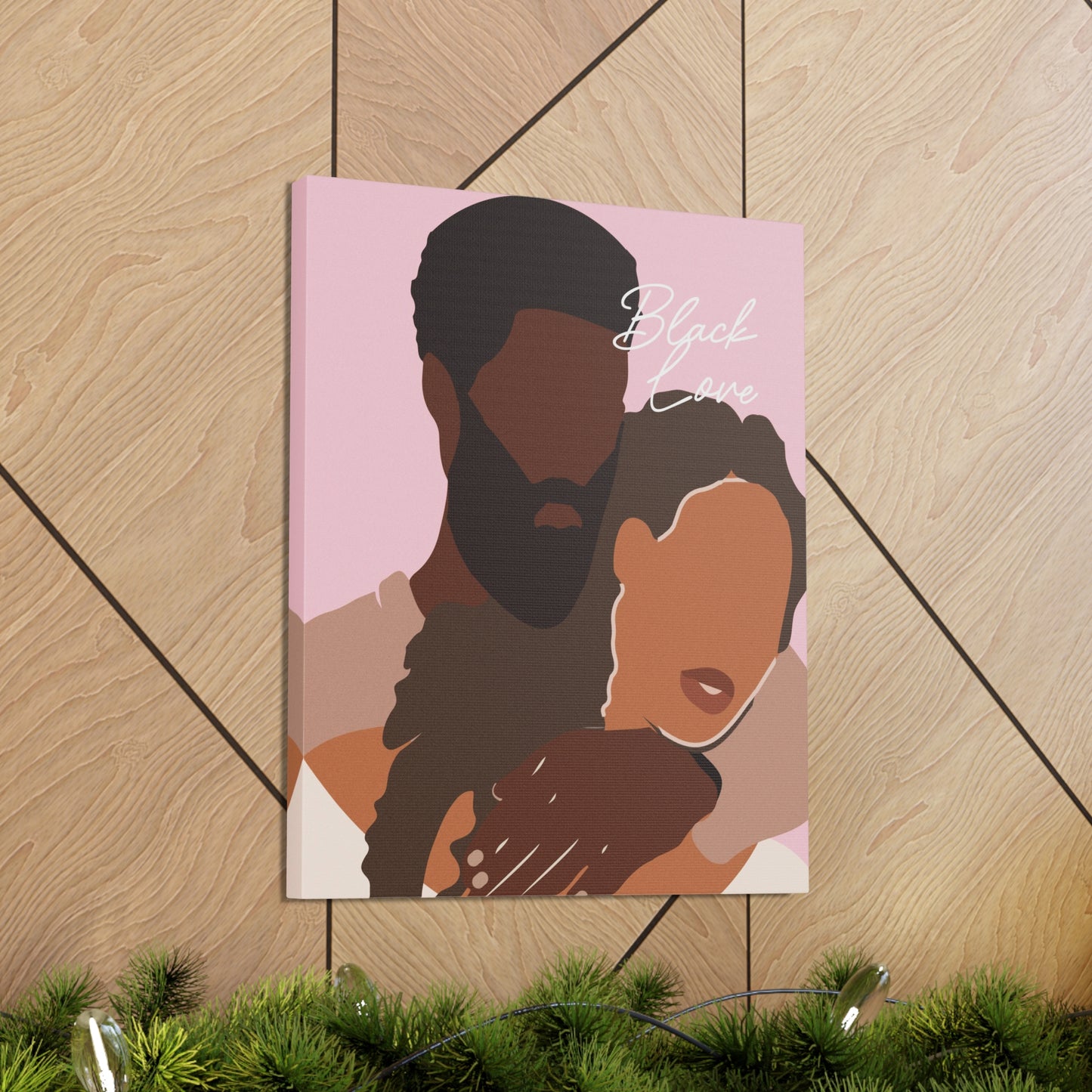 Passionate Love - Vibrant Black Love Canvas Wall Art