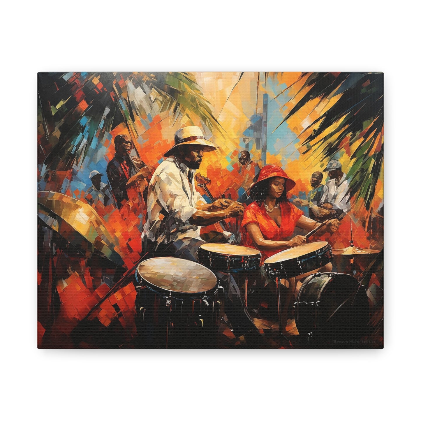 Melodic Steel - Trinidad Steel Pan Carnival Art Print