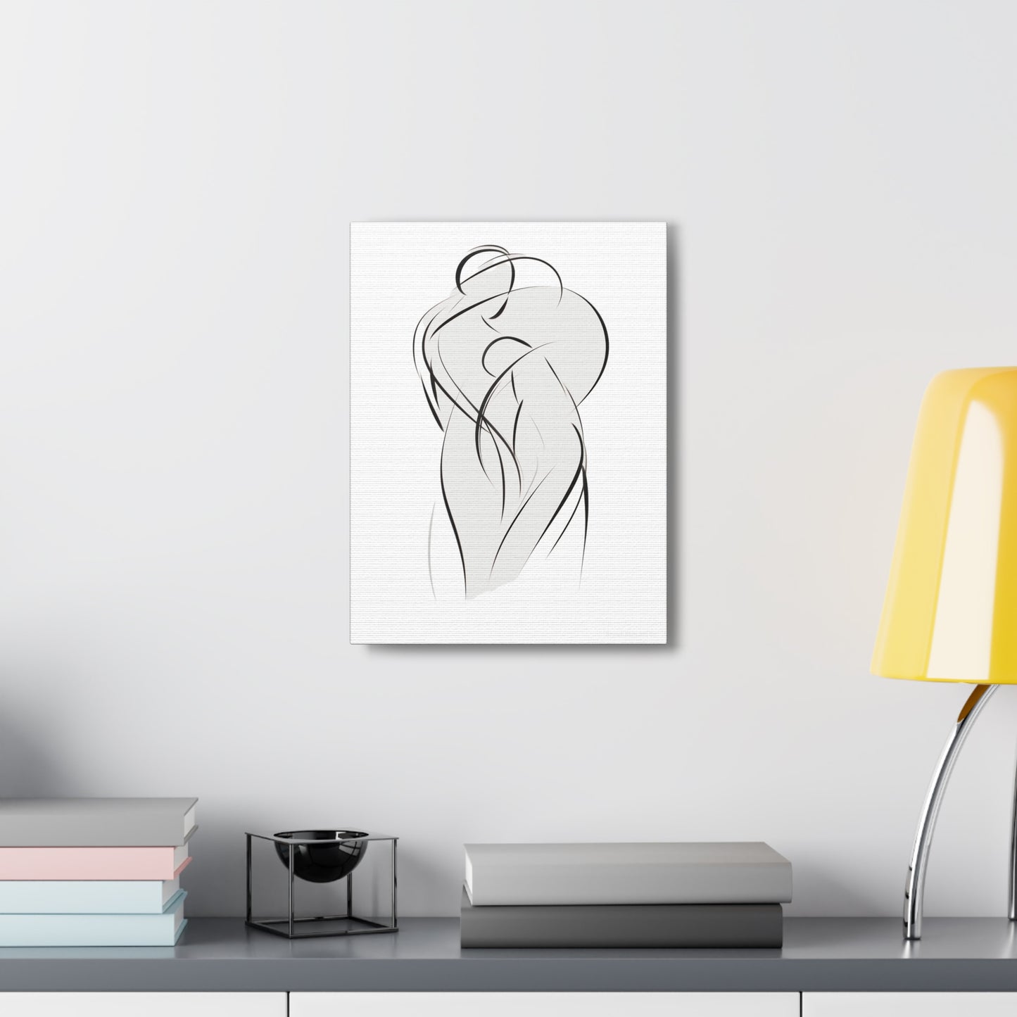 Dance of Lines - Dynamic Line Art for Romantic Home Decor