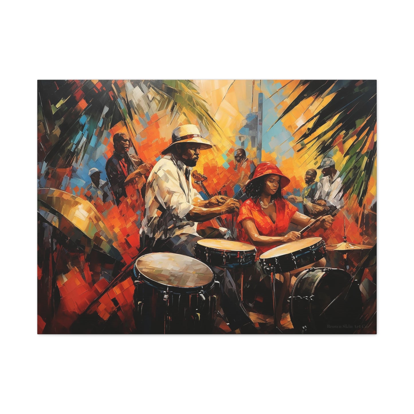 Melodic Steel - Trinidad Steel Pan Carnival Art Print