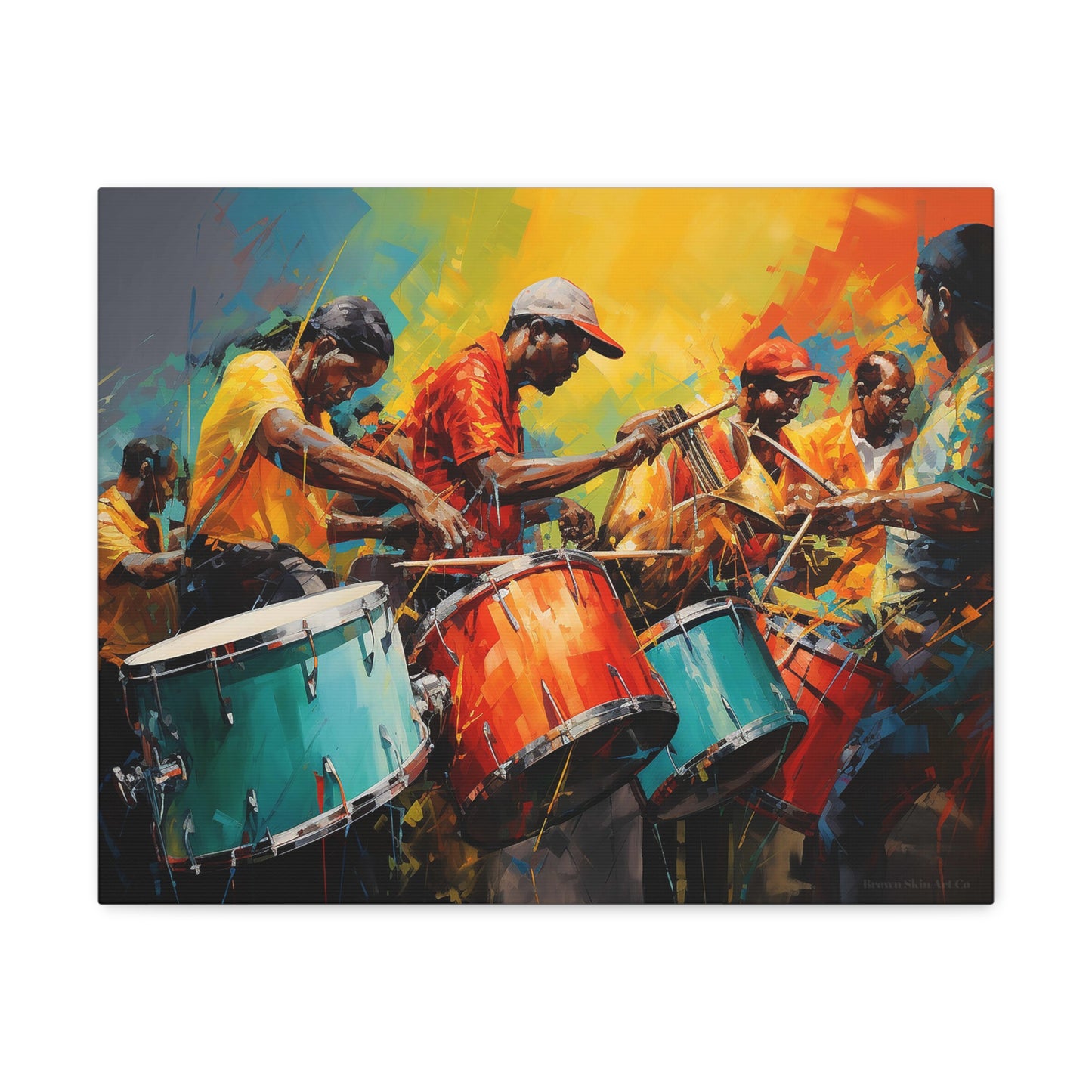 Echoes of Pan - Steelpan Symphony Artwork Canvas