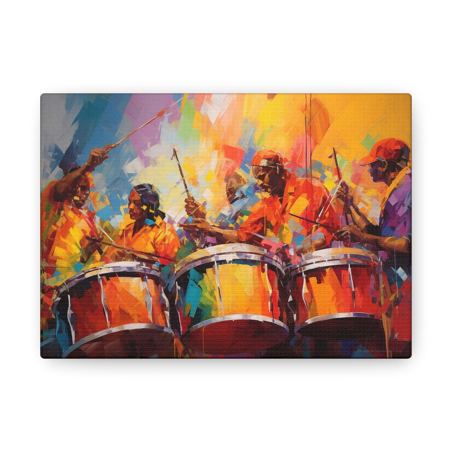 Steel Symphony - Vibrant Steel Pan Art for Caribbean-Inspired Home Decor