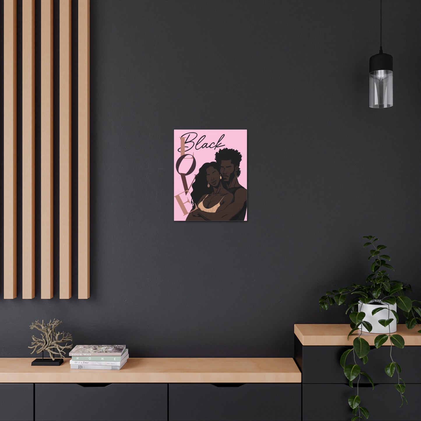 Soulful Connection - Beautiful Black Love Wall Art for Living Spaces