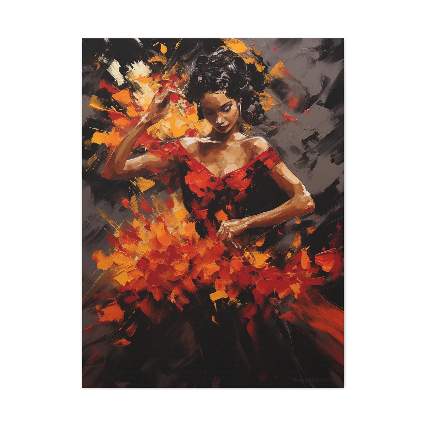 Gabriela - Dynamic Flamenco Dancer Art Print