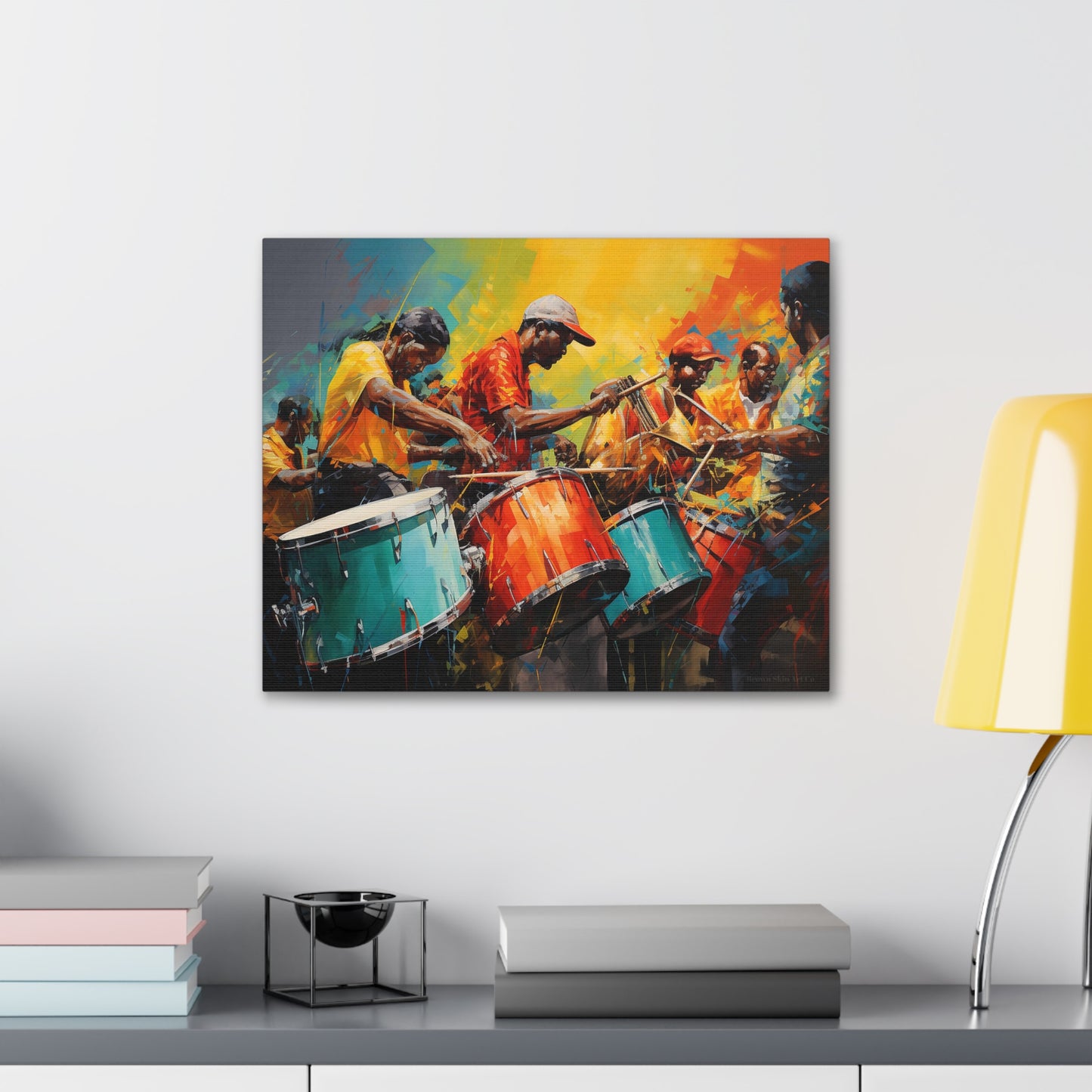 Echoes of Pan - Steelpan Symphony Artwork Canvas